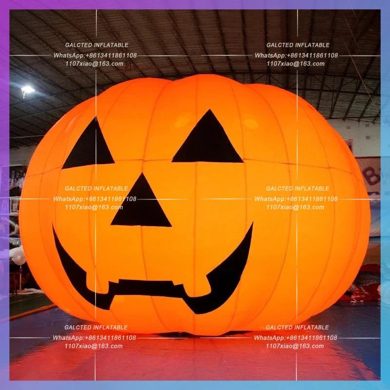 Halloween Party Horror Decoration Inflatable Toys Ghost Pumpkin Balloon With LED Lights For Props-Toys