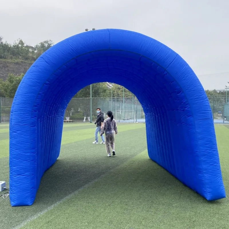 Exhibition Promotion Decor Blue Inflatable Tunnel Entrance Arch Inflatable Channel Tent for Sports Party Event Wedding