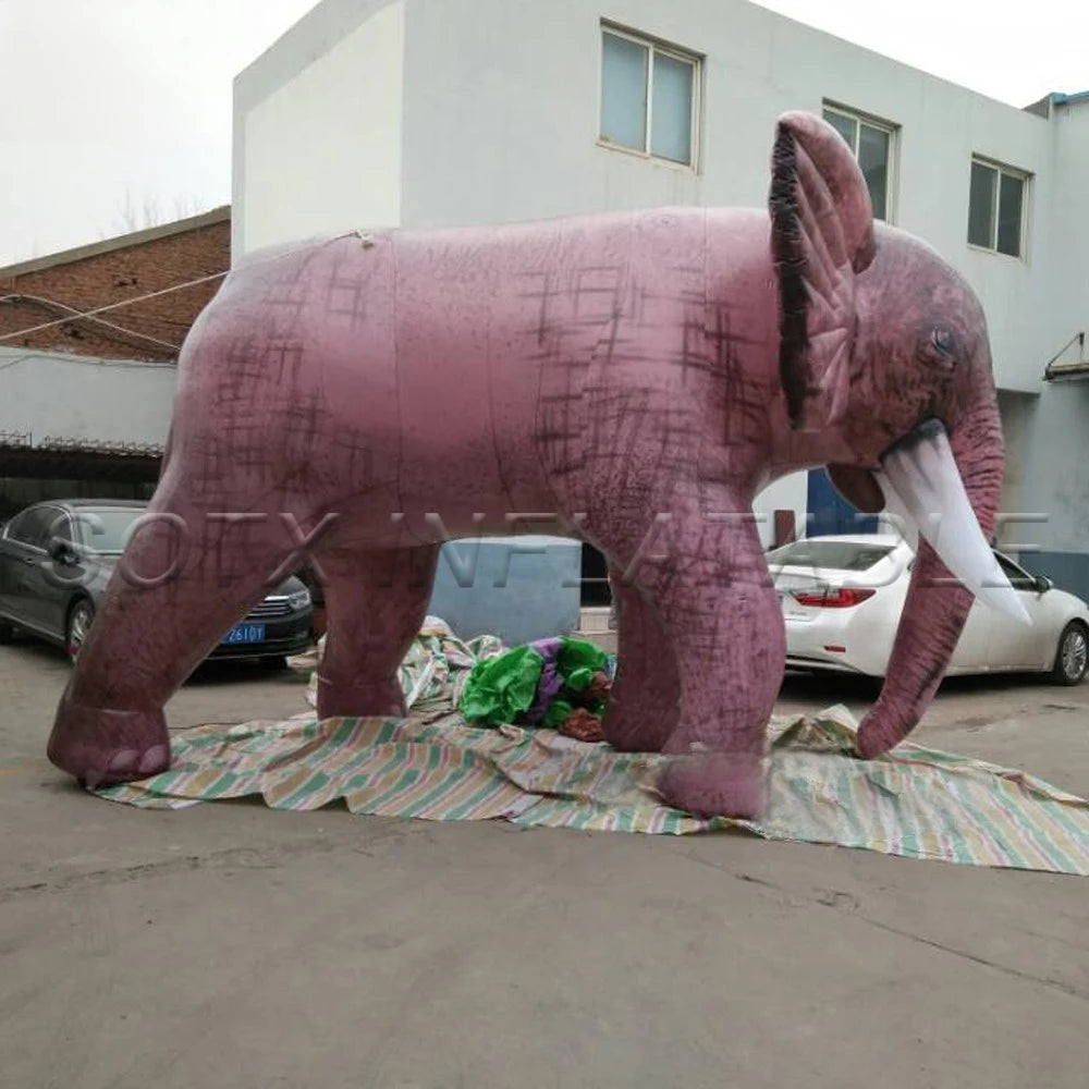 Parade Event Advertising Outdoor 5m16ft Customized Large Inflatable Elephant Cartoon Animal Model For Circus Decoration