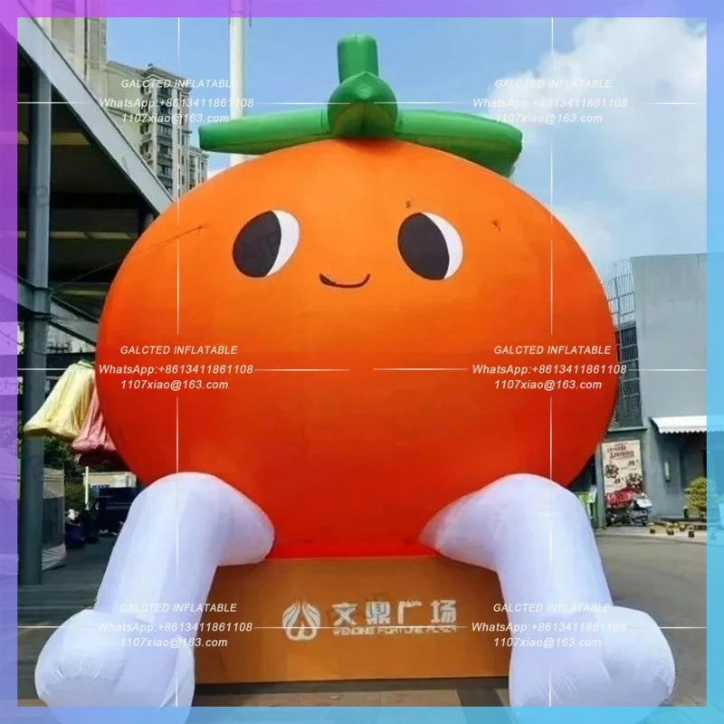 pear air blow fruit for advertising Giant cartoon orange lemon persimmon exhibition decoration