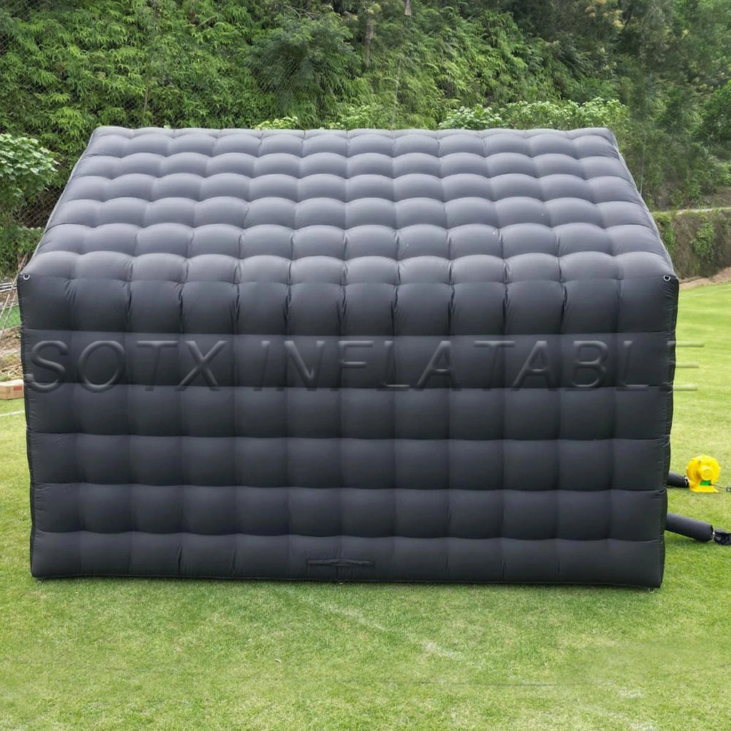 Club Wedding Party Inflatable Cube Disco Black Tent Big Mobile Portable Inflatable Night Club Tent House Pavilion For Backyard