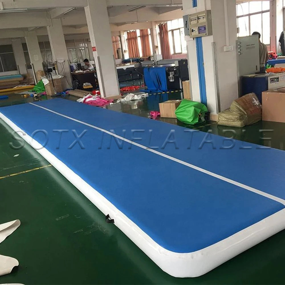 For Outdoor Sports 4x2m Multi-Function PVC Inflatable Gymnastics Tumbling Mat Outdoor Yoga Floor Air Tracks Water Gym Mat