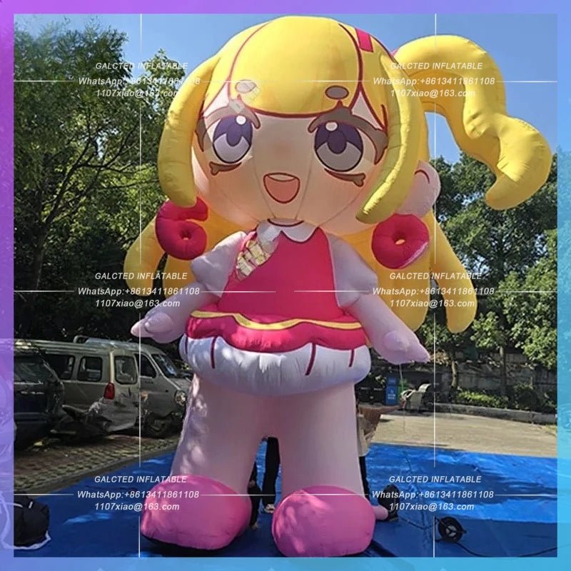 Star Idol custom support concert photo Inflatable cartoon blonde red dress stand-up girl model support props