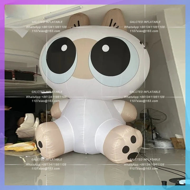 XIAODOUNI big-eyed cat Inflatable cartoon Siamese Cat Model  IP linkage flash custom lighting mall atrium props