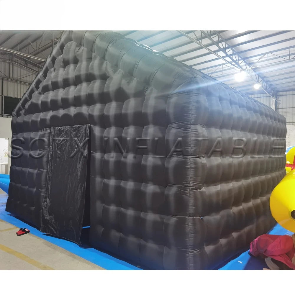 Night Club Parties Commercial Black Portable Inflatable Nightclub Tent Cube Wedding Marquee Disco Vip Lounge For