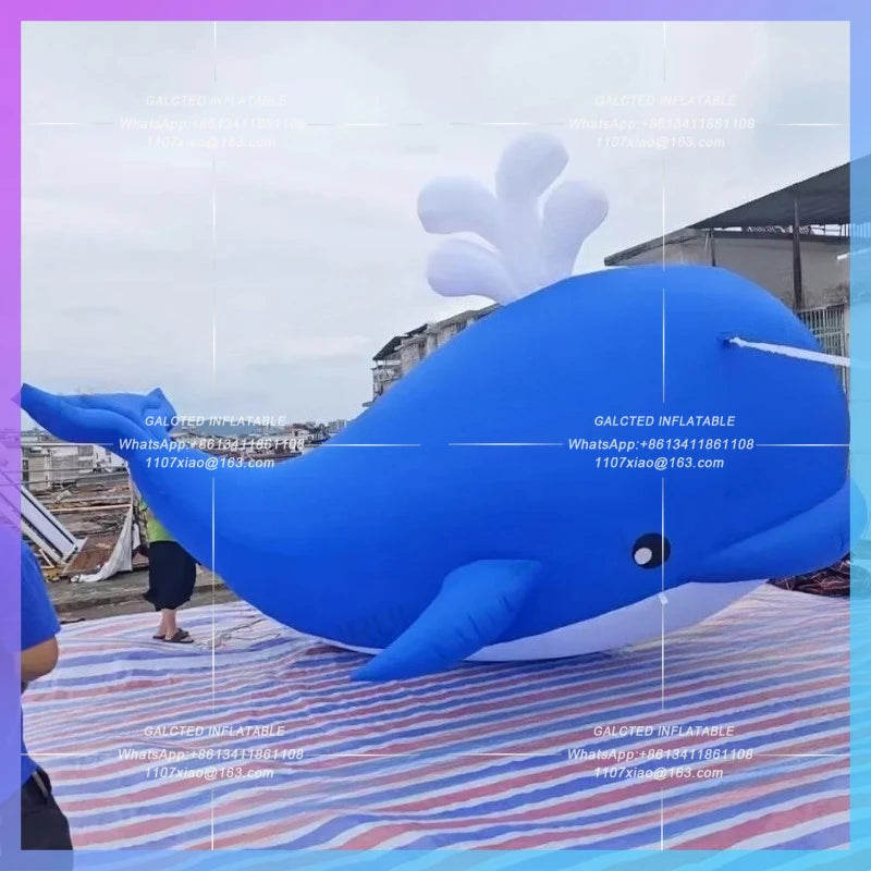 swimming aninal giant cartoon dolphin Ocean inflatable dolphin blue for aquarium zoo festival decoration prop