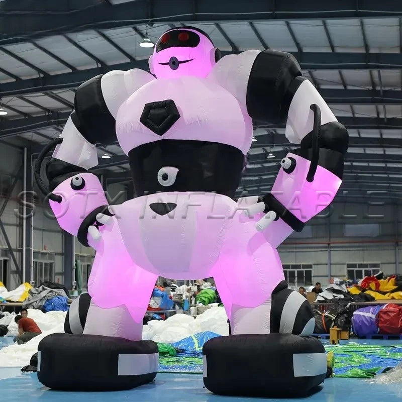 Business Store Party 3m/6m Giant Inflatable Robot Outdoor Indoor Advertising Inflatable Robot Cartoon Model for Event