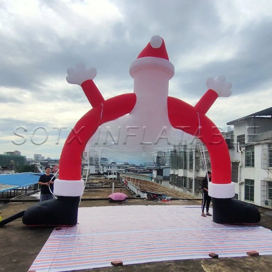 arch for home decor inflatable Christmas event decoration inflatable Santa Claus