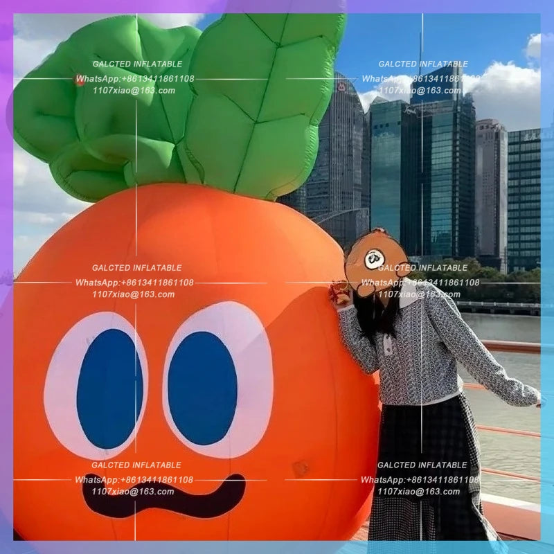 inflatable carrot cute cartoon Factory customize  carrots fruit vegetable shop promotion advertising