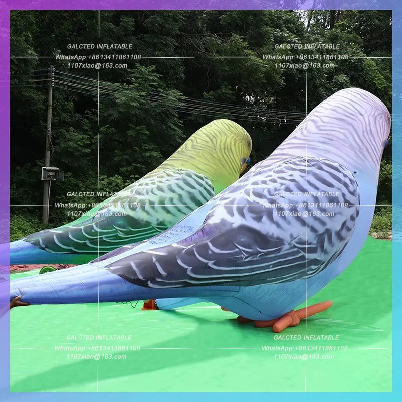 Advertising Event Decoration Realistic Inflatable Parrot Balloon For  3m/10ft Height Budgie Balloon Balloon Toys