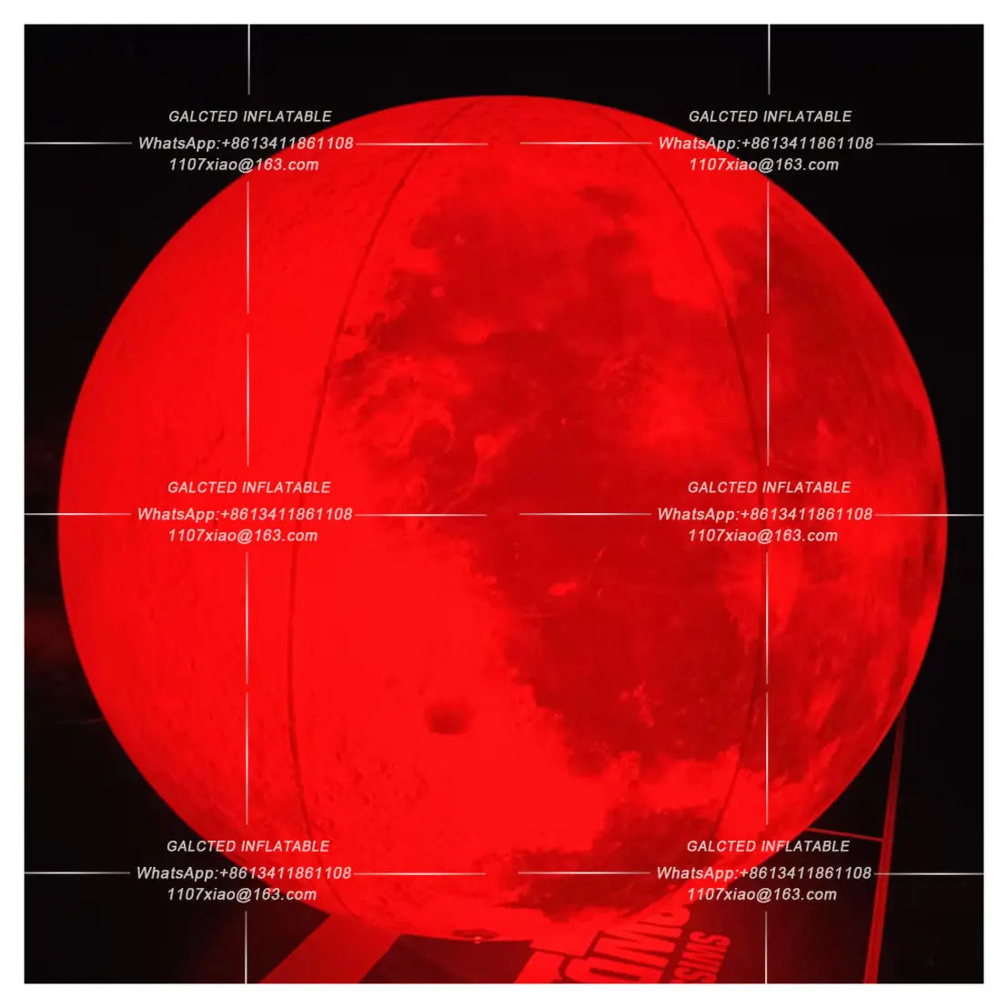 Romantic Pink LED Inflatable Moon Balloon Giant PVC Planet Sphere for Valentines Day Wedding Party Event Hanging Decoration