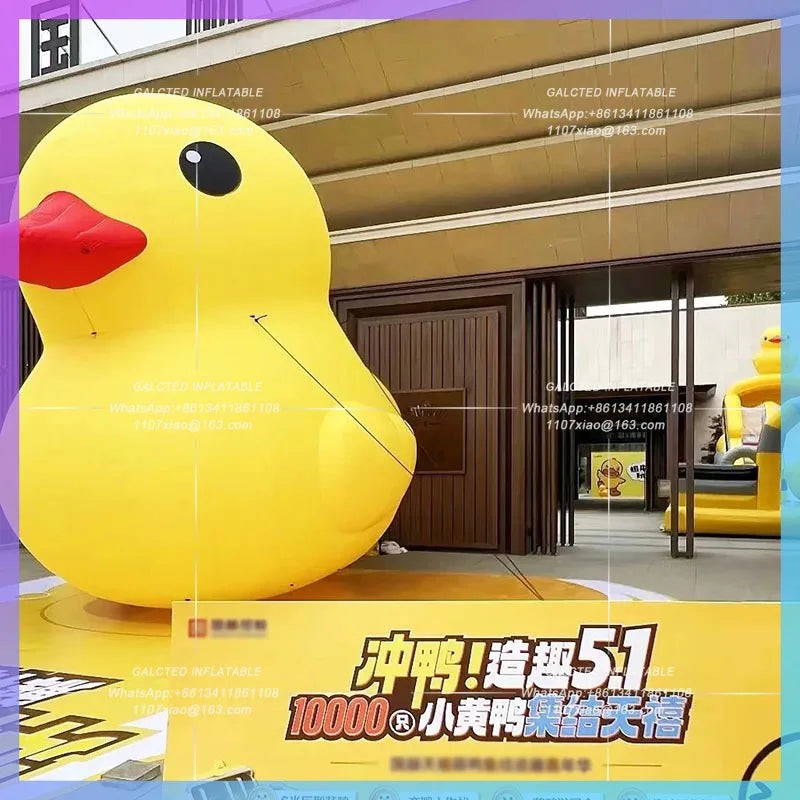 stage lighting bar cruise interactive Inflatable yellow duck air modelatmosphere foil IP customization
