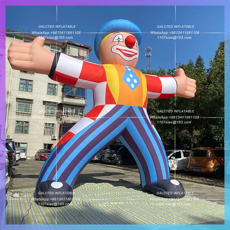 Joker Doll Theme Park 6M Inflatable Clown Air Blow Giant Circus  Entertainment Event Party Decoration Kids Park Advertising Toys