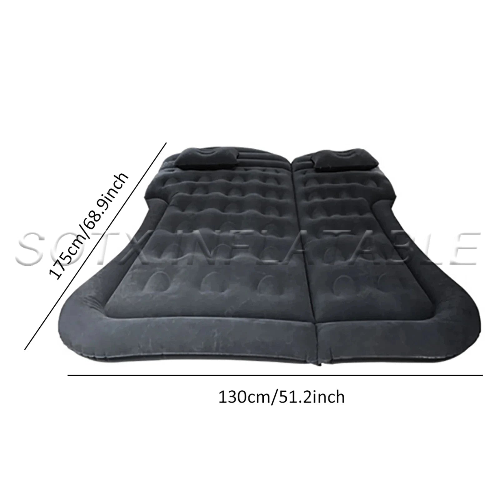 Car Travel Mat, Spliced Inflatable Bed, Thickened Flocking Inflatable Bed
