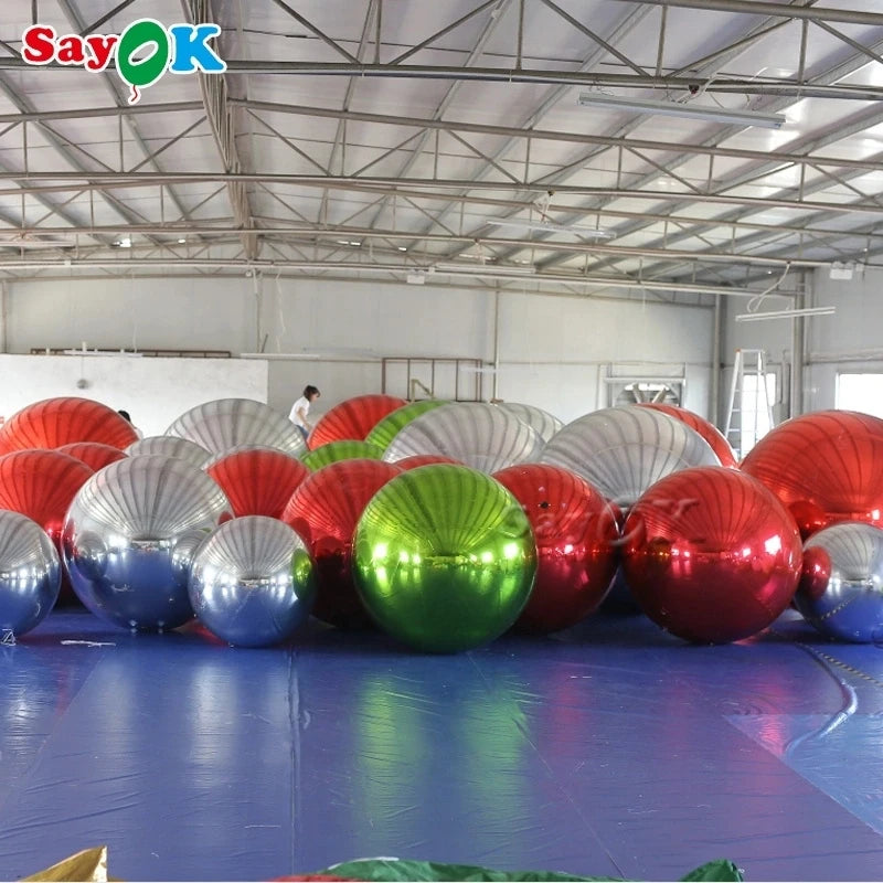 Giant Christmas Reflective Balls Polished Mirrored Spheres Hollow Ball for Christmas Home Garden Party Clubs Decoration