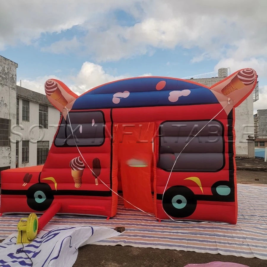Vendor House for Sale Customized Mobile Inflatable Ice Cream Van Ice Cream Sale Stand Stall Ice Slush