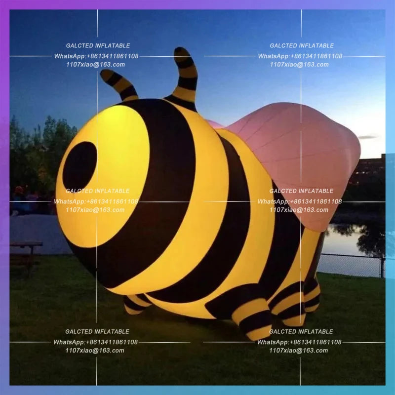 Spring Park Mall Bar Giant inflatable bee model Scenic Area camping outdoor decoration props