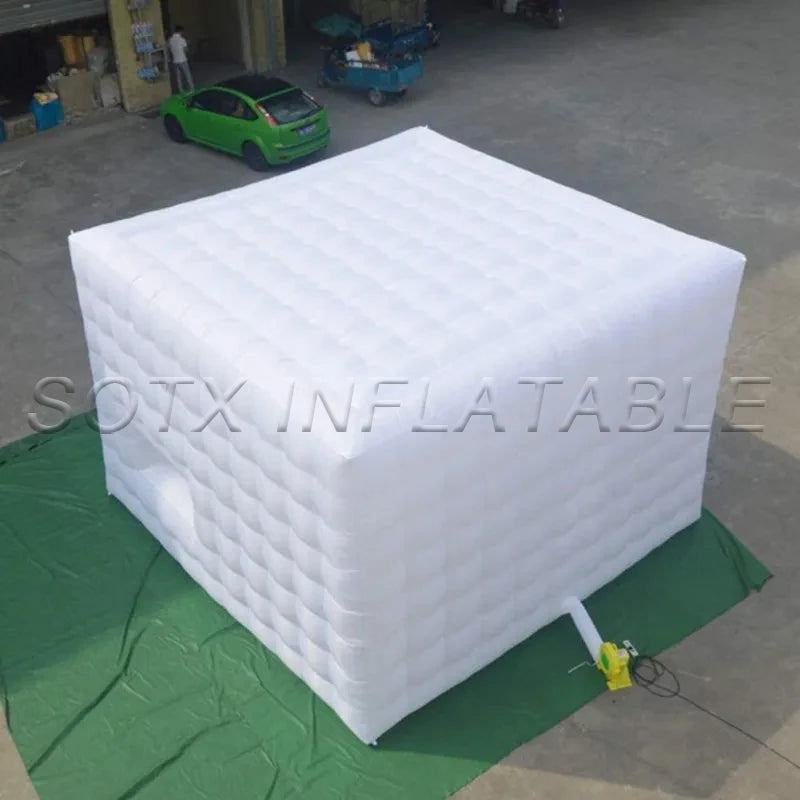 Wedding Show Exhibition 5m Inflatable Air Tent Photo Booth Backdrop Square Inflatable Air Cube Tent for Events Club Party