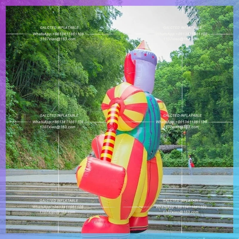 Adults Walking Joker Cartoon Inflatable Clown Costume 3.5m Large Puppet Circus Props Performance Costume For Carnival Parade