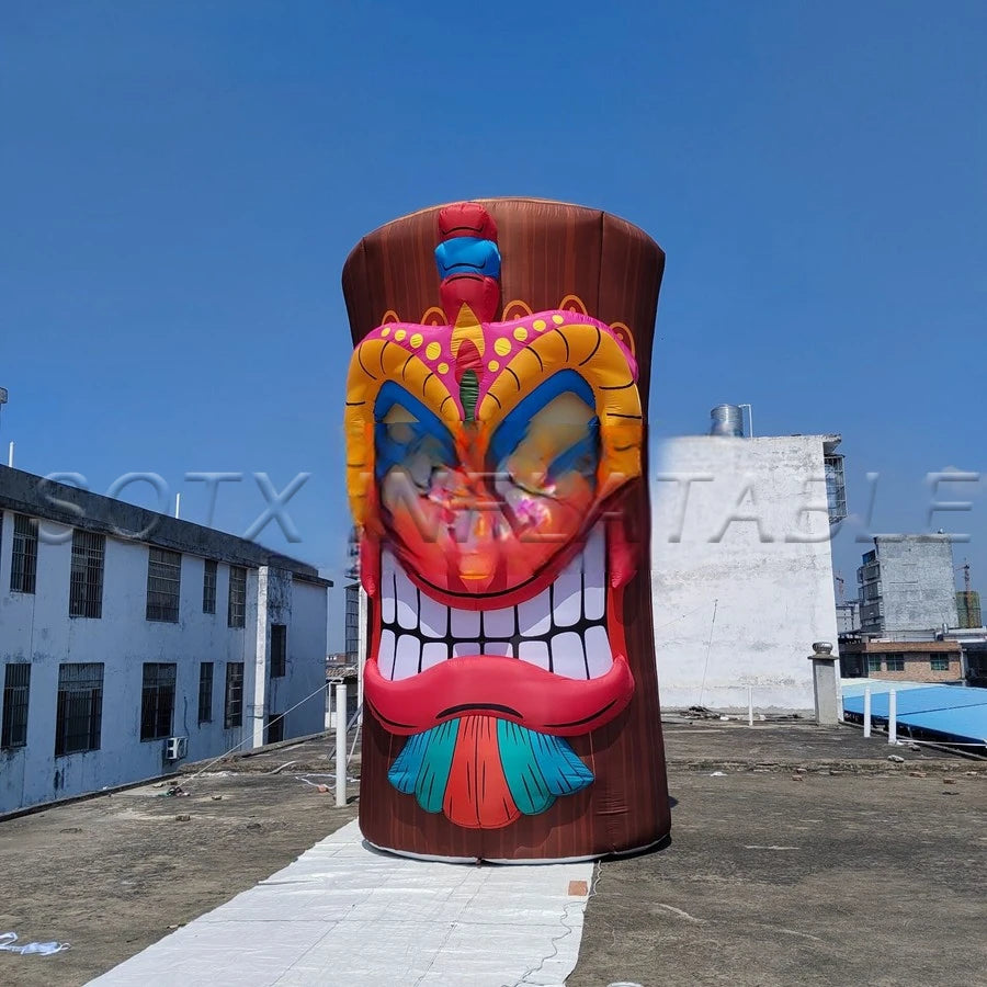 Advertising DecorationOutdoor 5mH Tiki Statue Stump Inflatable Stump Model for