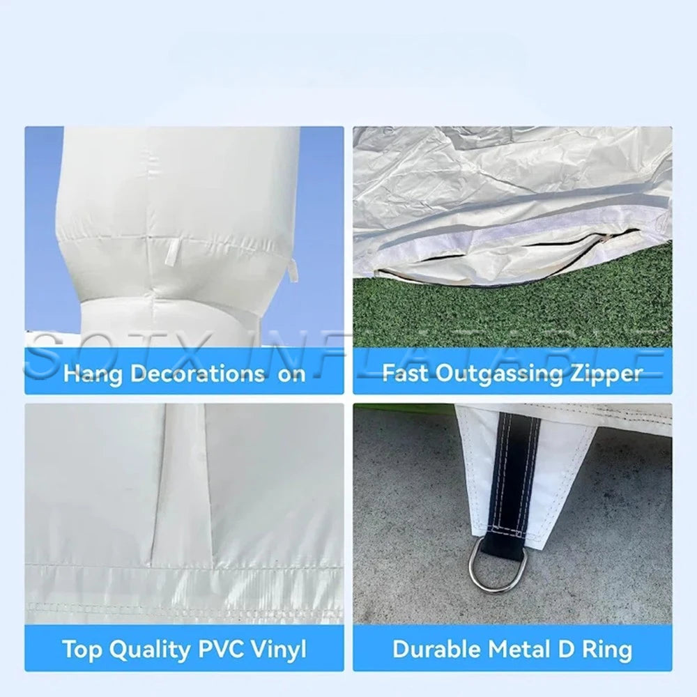 Inflatable Factory 13ft Adults All White Wedding Bounce House Inflatable White Bounce With Blower For Wedding Party From China