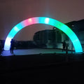 event or Party with LOGO New round 8x4m light standing curve inflatable archway,team's celebration decoration for