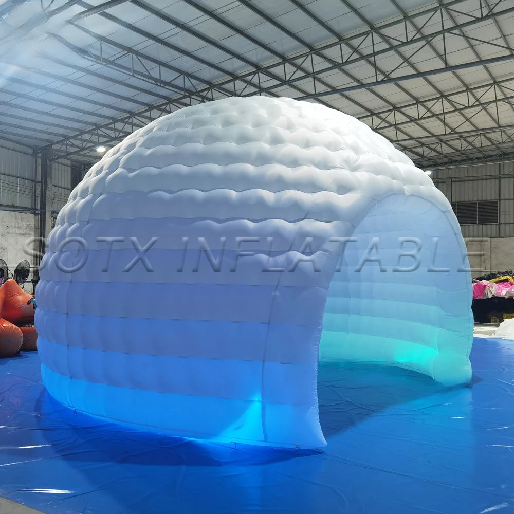 For Party Wedd Original Special Giant LED Inflatable Dome Tent With Big Opennings Blow Up Air Marquee Outdoor Icegloo House Tent