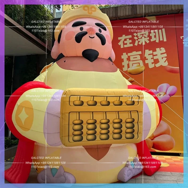 Chinese New Year Chinatown atmosphere Inflatable cartoon god of Wealth Air Model  layout advertising props