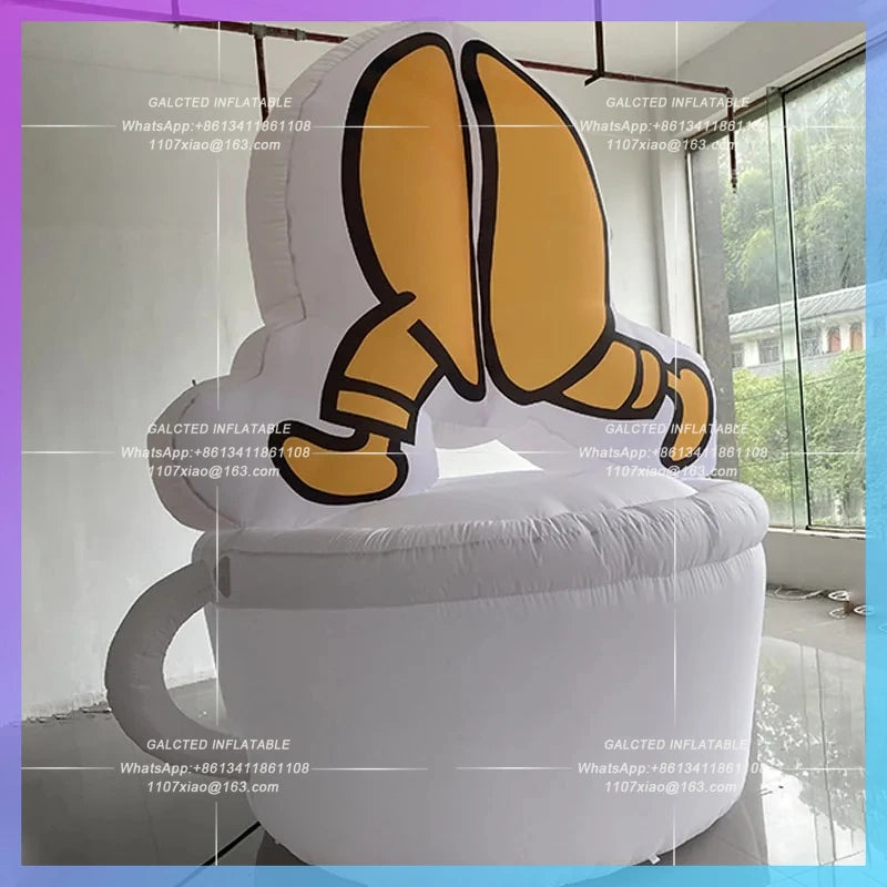 Festival Coffee Cup air model Inflatable Cartoon Coffee  activity promotion can do-it-yourself bazaar publicity punch card
