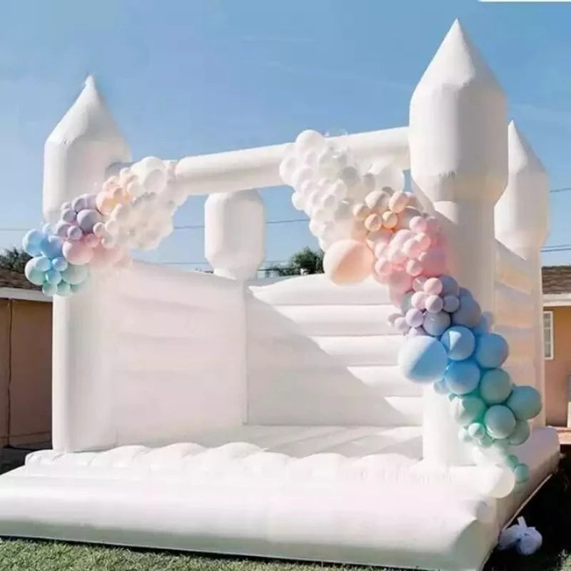 Jumping Bed for Wedding Inflatable White Wedding Bounce House Castle PVC Inflatable Bouncy Castle Bounce House Bridal