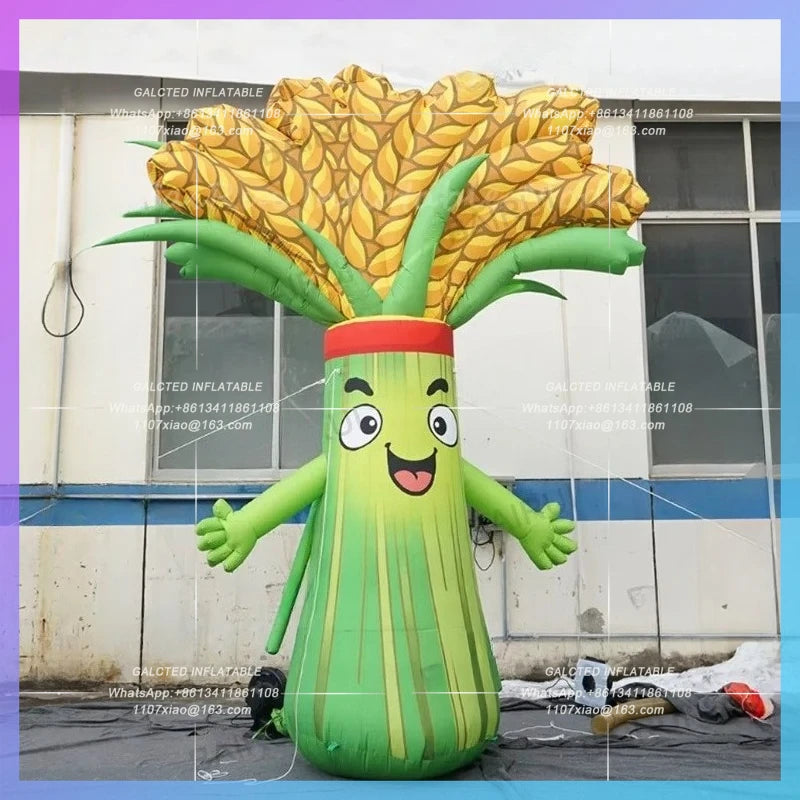 rice green vegetable food Giant 3m inflatable paddy farmer food safety promotion conference prop cartoon man