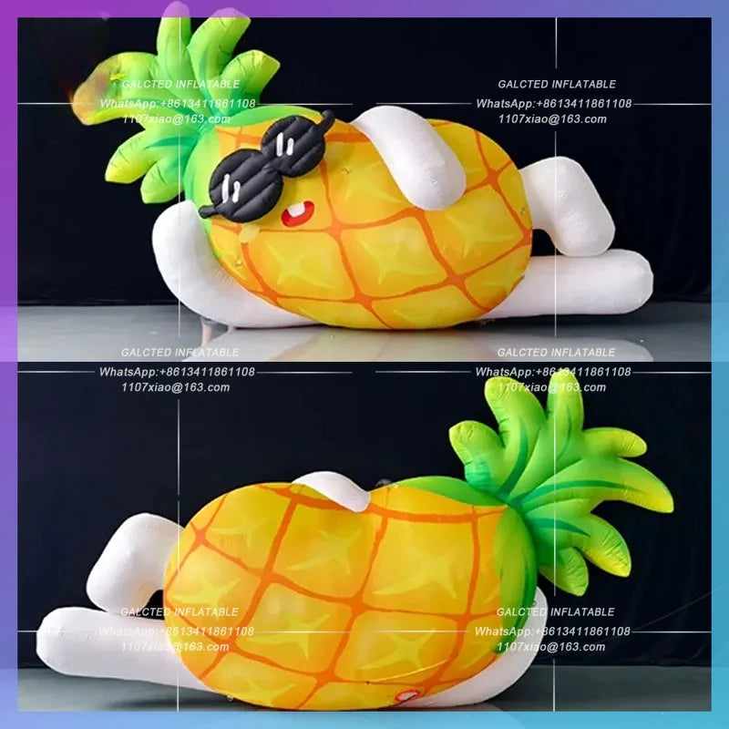 Model Enterprise mascot IP Inflatable Cartoon Pineapple Doll Air Custom Summer Fruit Festival fair drainage