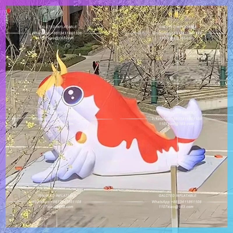 inflatable carp jumping goldfish Ocean huge for sandy beach, aquarium decoration