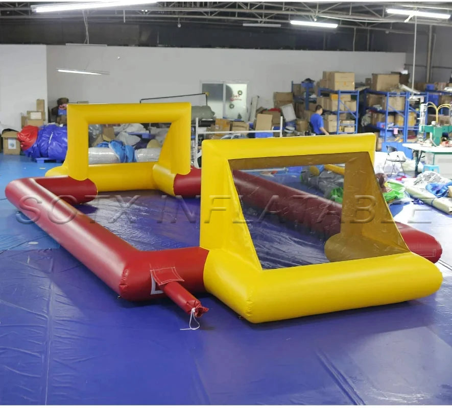 Adults Outdoor Activity 31.5ft Giant Inflatable Water Games Inflatable Football Court Soccer Field with Blower for Kids