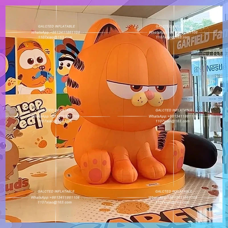 Fortune Cat Air Model  Inflatable cartoon Orange Cat Mall Atrium Pet Festival Pet Festival Beach Music Festival lighting