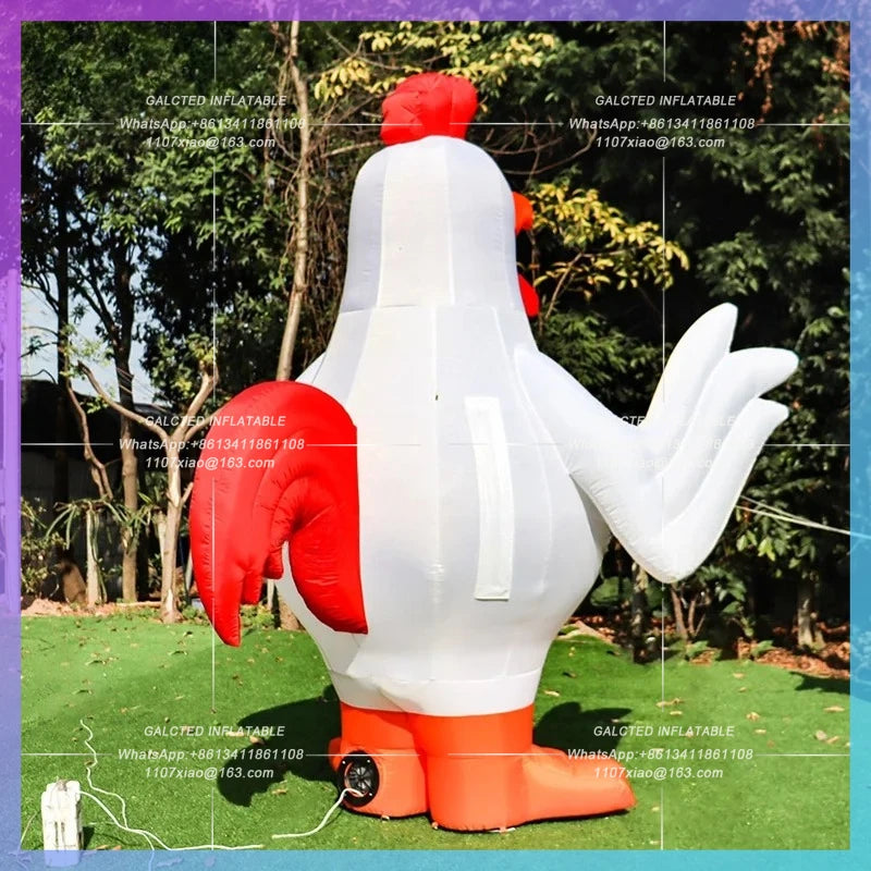 Inflatable Cartoon Chicken Toys Inflatable Toys 3m Tall  10ft Airblow Cock Balloon For Shop Event Decoration-Toys