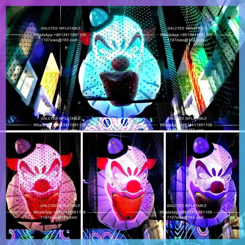 inflatable halloween clown Inflatable Toys 8.5 feet tall giant inflatable halloween clown mask 2.6 meters high  with LEDs toys
