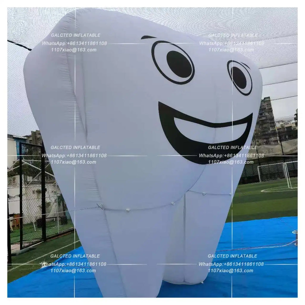 Inflatable Smiling Tooth With Blower Giant Outdoor Advertising Event Display And Birthday Party Decoration