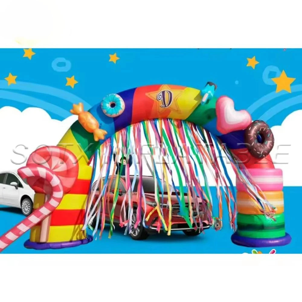 For Halloween Decoration Outdoor Inflatable Clown Arch Circus Entry Decor Giant Clown Model Entrance Archway Welcome Door Gate