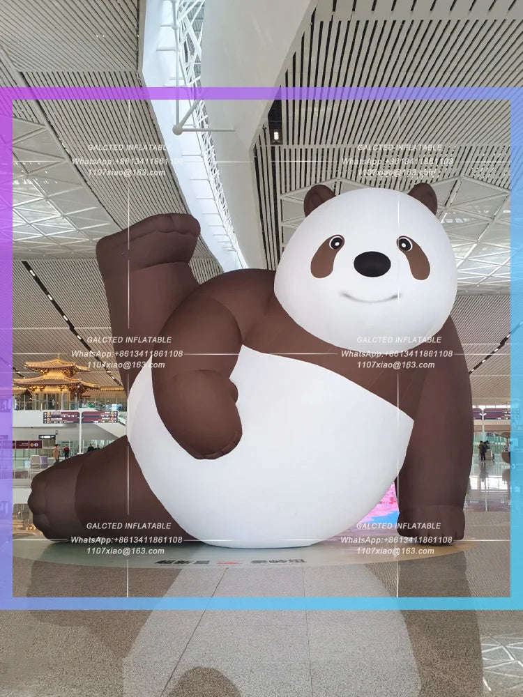 chinese animal air blow wildlife Popular inflatable panda  forest huge pandas decoration