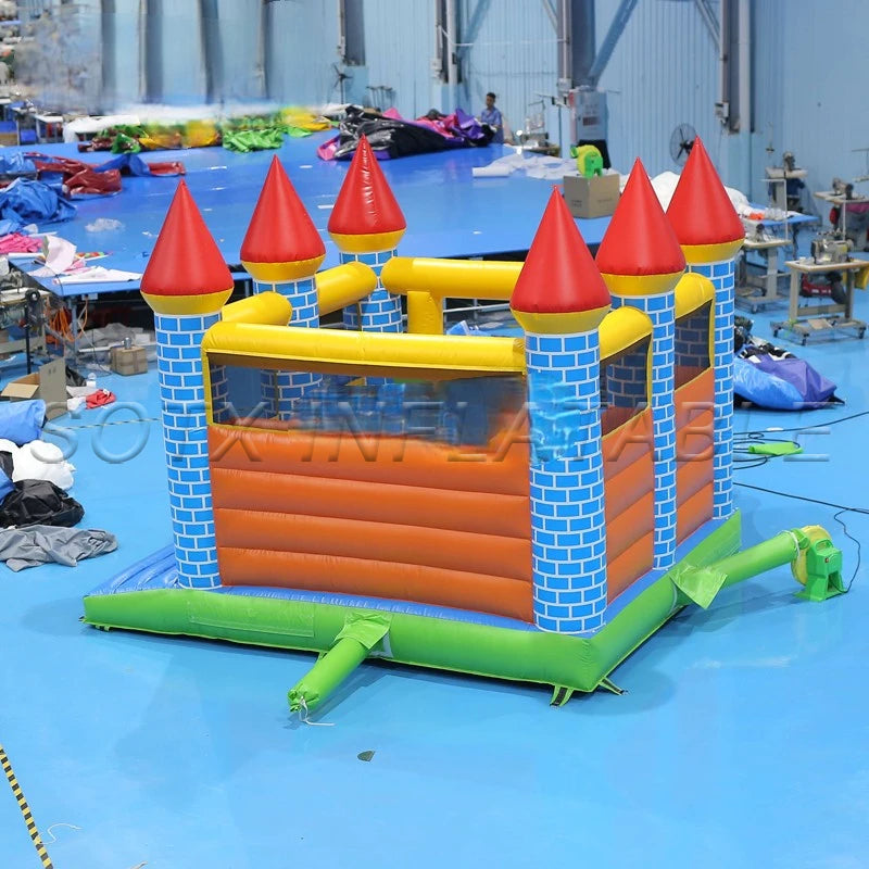 Blower by Sea Shipping 5x4m PVC Inflatable Castle House Inflatable Bouncer Slide Inflatable Bouncy Castle with Air