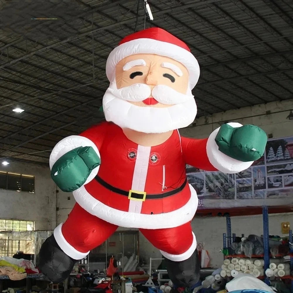 Inflatable Climbing Santa Claus Blow 3m 5m Giant  Up Father Christmas Cartoon Character for Outdoor Building Decoration