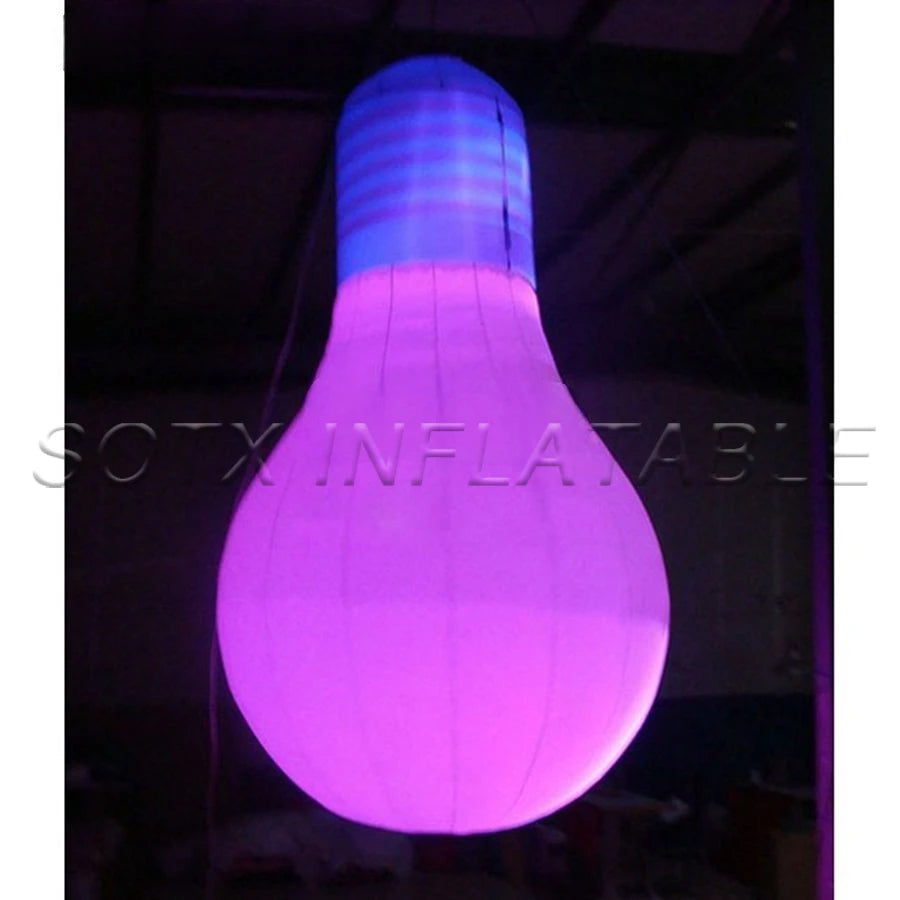 Led Lamp Hanging Inflatable Decorations 1.5 m H Lighting Inflatable Led Bulb, Inflatable