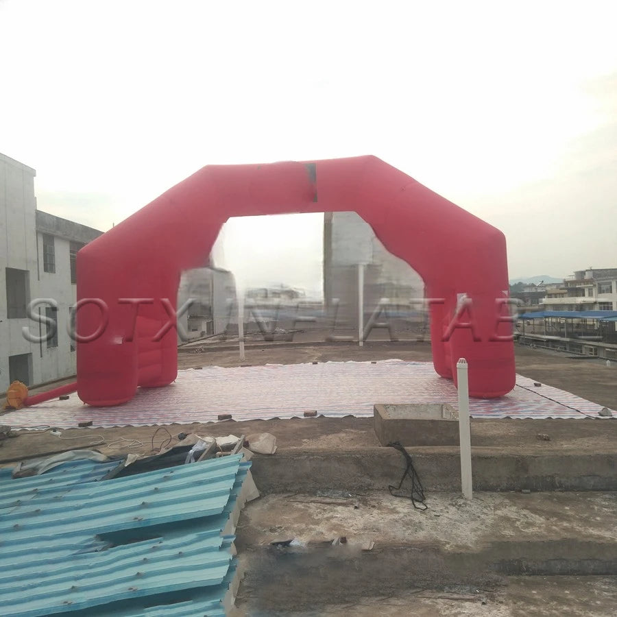 by Free Charge Free Standing Red Advertising Inflatable Arch for Sports Event with Customized Logo