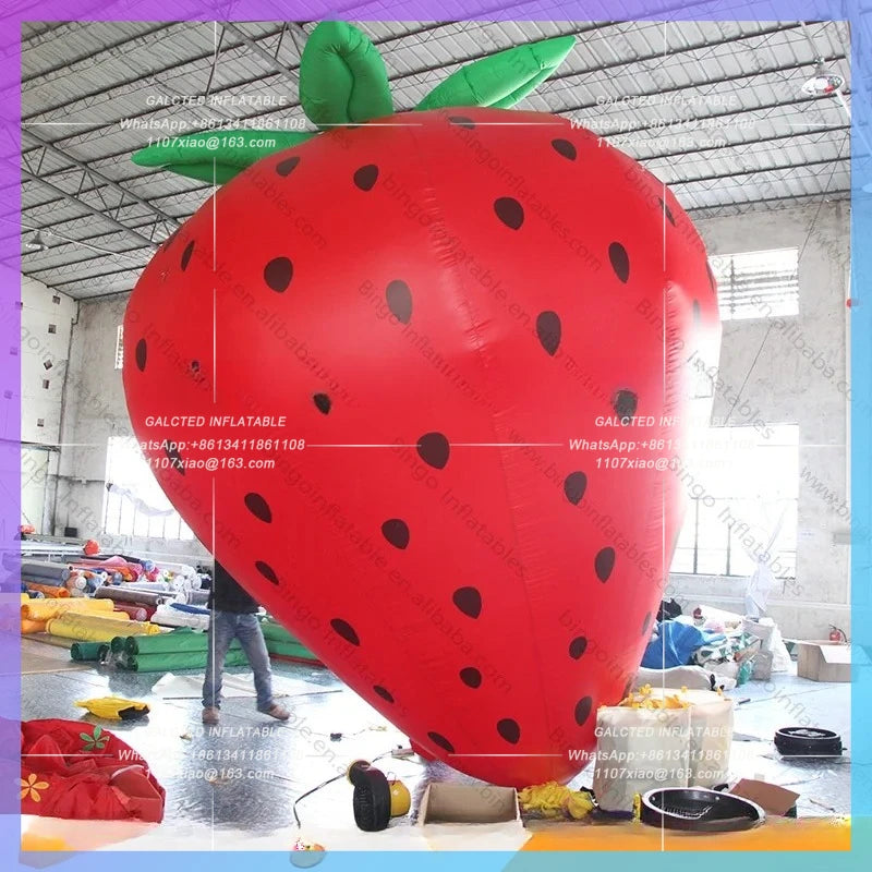 Inflatable Fruit Replica Giant Customized 3m/4m High Inflatable Strawberry Balloon Children toy for Advertising Toy