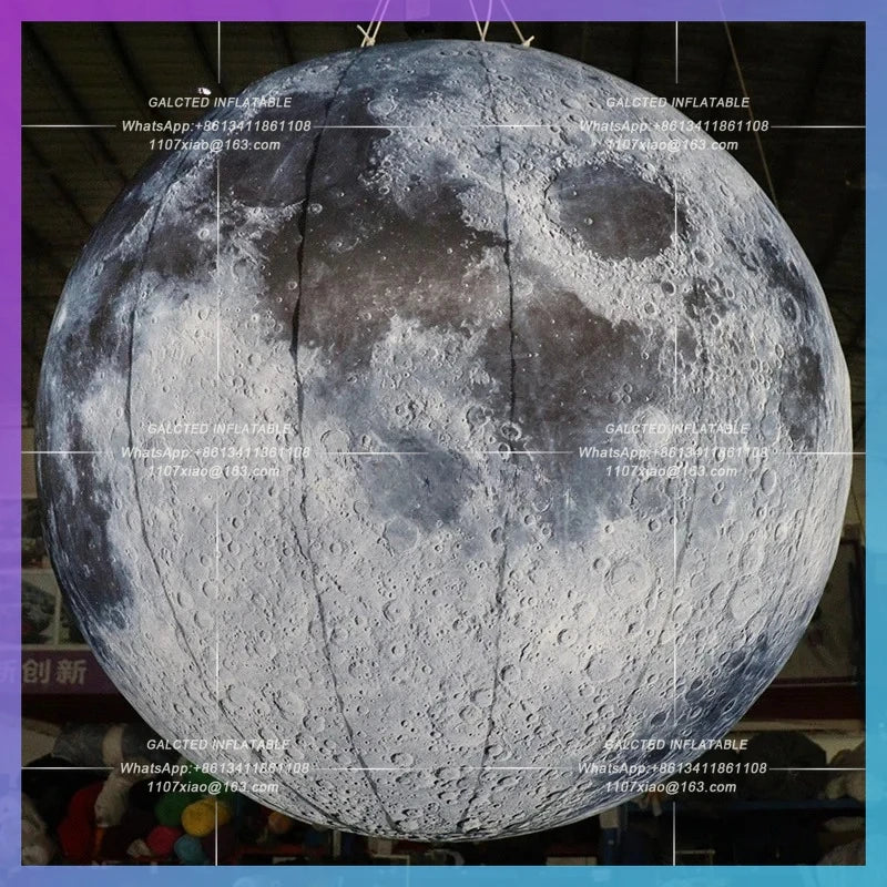 Diameter Airblown Planet Solar Custom Size Inflatable Moon Ball with Light 1-6 Meters  System Balloon Toy for Decoration