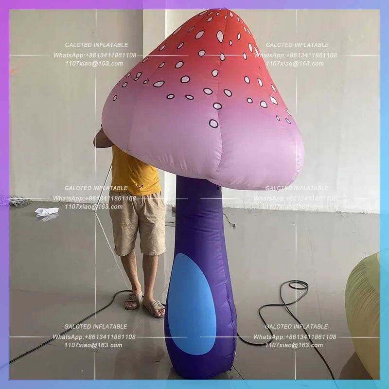 luminescent plant simulation jungle Inflatable mushroom gas model theme park party atmosphere layout camping lawn custom props