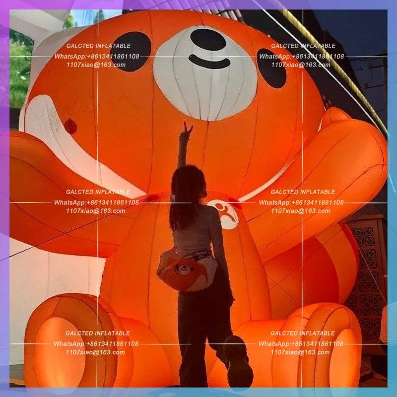 inflatable red panda cartoon cute huge panda Chinese wild animal for zoo, forest, plant protection advertising decoration