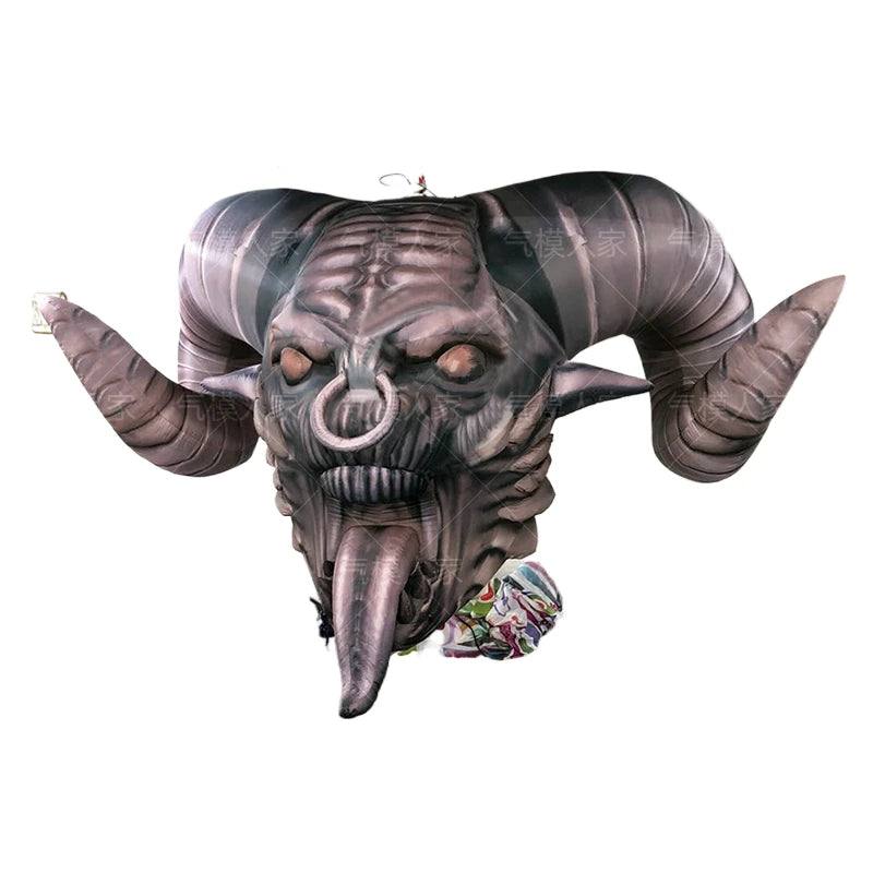 Inflatable Bull Head Robot - Perfect for Halloween, Bar Decorations, Nightclub Ambience, and Event Props