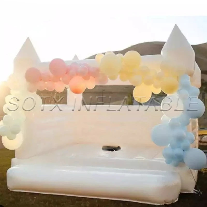 Jumping Bed for Wedding Inflatable White Wedding Bounce House Castle PVC Inflatable Bouncy Castle Bounce House Bridal
